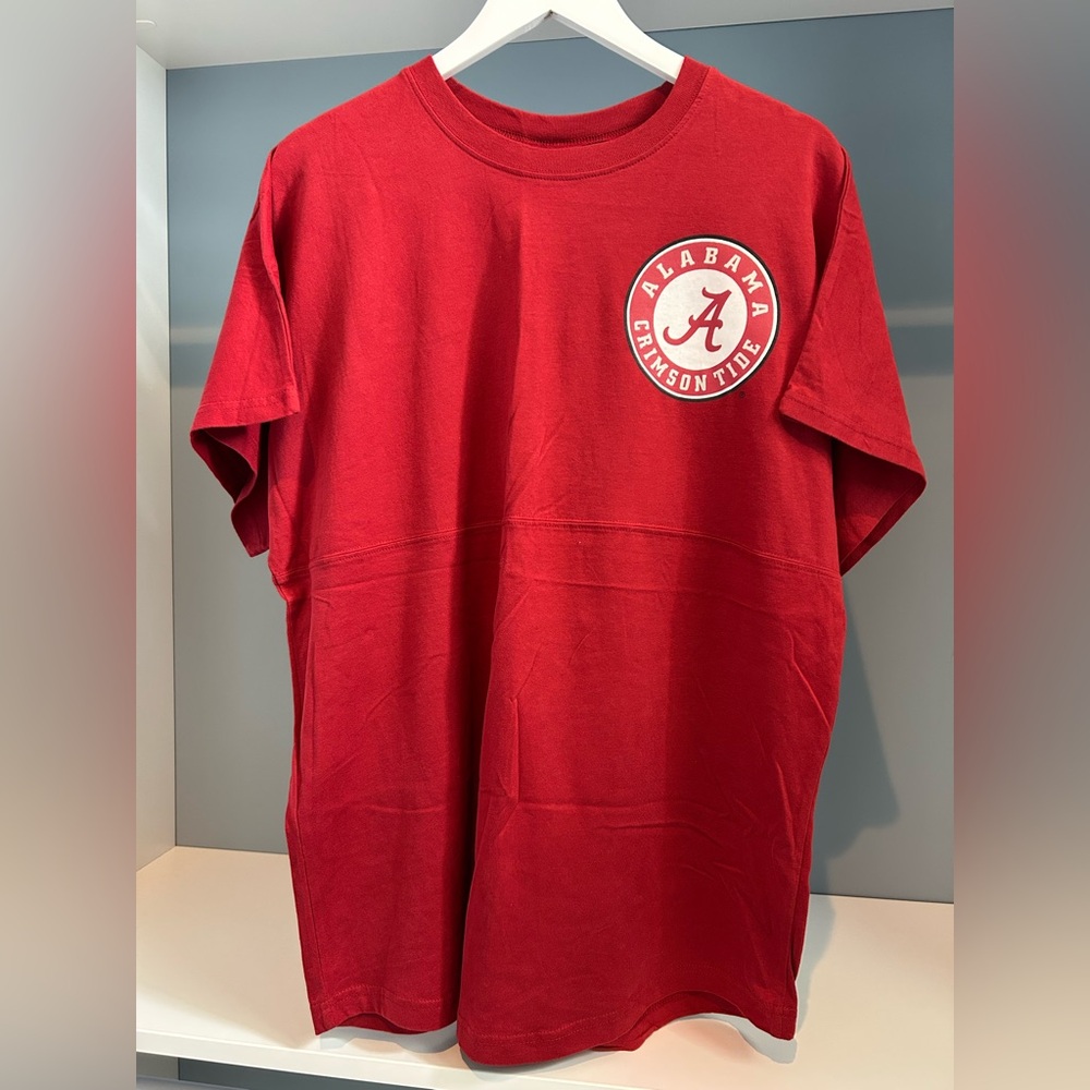 Alabama T-shirt. Ladies medium. Oversized look.Red/white. 2 sided logo/lettering